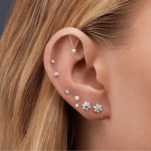 MARIA TASH Opal Stud Earring rose gold